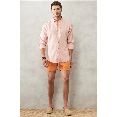 Мужские оранжевые быстросохнущие шорты для плавания стандартного кроя