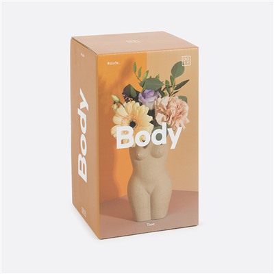 Ваза для цветов Body, White, 18,8 см