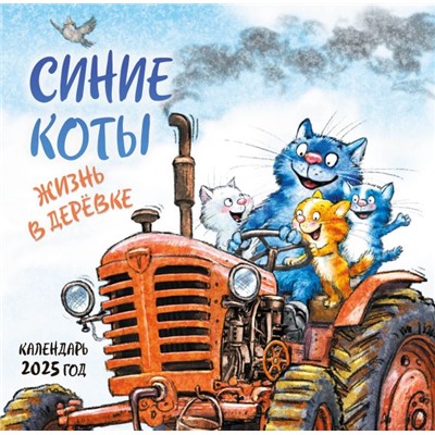 Синие коты. Жизнь в деревке. Календарь настенный на 2025 год (300х300 мм) Зенюк Р.