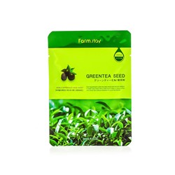 FarmStay Тканевая маска для лица с экстрактом семян зеленого чая Visible Difference Mask Sheet Green Tea Seed  8809446651928
