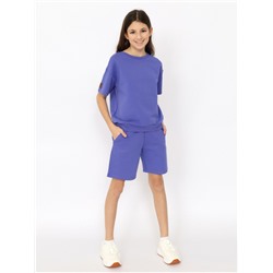 CSJG 90240-44-394 Комплект для девочки (футболка, шорты),фиолетовый