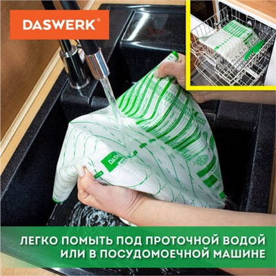 Коврик силиконовый для раскатки/запекания 40х60 см, зеленый, ПОДАРОК пластиковый нож, DASWERK, 608426