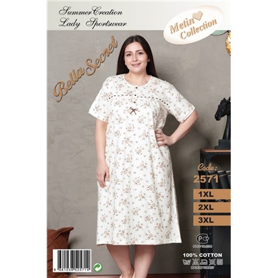 Metin 2571 ночная рубашка 1XL, 2XL, 3XL