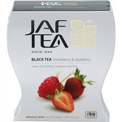 JAF TEA. Черный. Клубника-малина 100 гр. карт.пачка