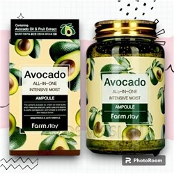 FarmStay Сыворотка ампульная  AVOCADO All-in-One Intensive Moist Ampoule (Авокадо), 250мл
