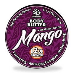 Твердое масло-автозагар для тела Mango с 12-компонентным бронзатором, 150 мл, бренд - SOL BIANCA