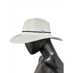 Летняя женская соломенная шляпа, цвет белый