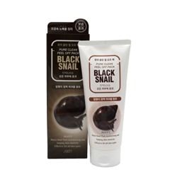 JIGOTT Black Snail Pure Clean Peel Off Pack Очищающая маска-плёнка с муцином черной улитки 180мл