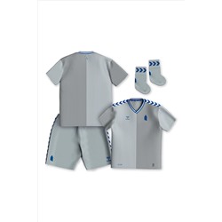 Fanatics Grey Everton Hummel Third Baby Kit 2023-24