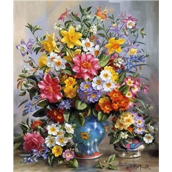 Картина по номерам 40х50 - Весенние цветы