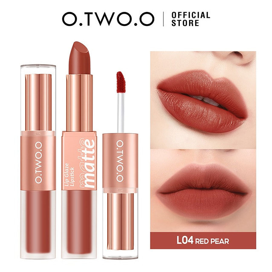 Матовая помада и блеск O.TWO.O Lip Glaze Lipstick № L04 Red Pear 6.5 g  купить, отзывы, фото, доставка - СПКубани | Совместные покупки Краснодар,  Анапа