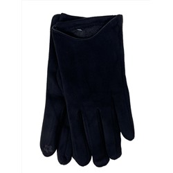 Укороченные женские велюровые перчатки, цвет черный