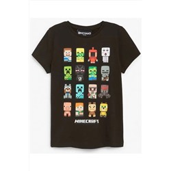 Неоновая детская футболка Minecraft для мальчиков 7541