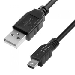 Кабель USB - Mini USB (черный) 1м