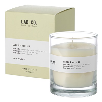 Свеча ароматическая Lab Co, Lemon&Salt, 40 ч