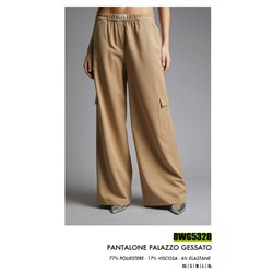 8WG5328 PANTALONE PALAZZO GESSATO