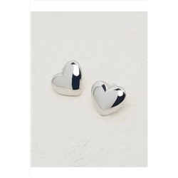 Серебряная стильная серьга в форме сердца 23WX810255