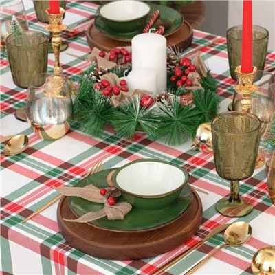 Скатерть новогодняя "Этель" Нoliday decoration 149х250см, 100%хл, репс 210 г/м2