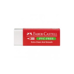 5шт Ластик Faber-Castell "PVC-free", прямоугольный, картонный футляр, в пленке, 63*22*11мм