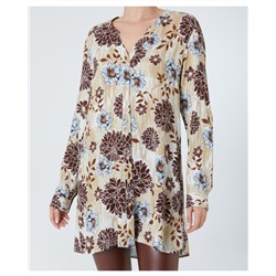 Longbluse Blumen Janina, Y-Ausschnitt