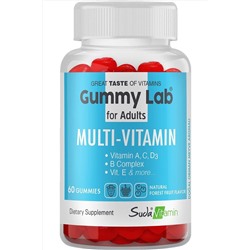 Suda Vitamin Gummy Lab Мультивитамин для взрослых 60 жевательных таблеток с лесными ягодами