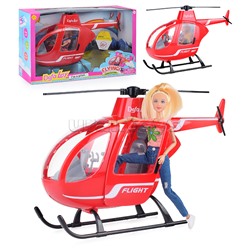 Вертолет с куклой, в коробке