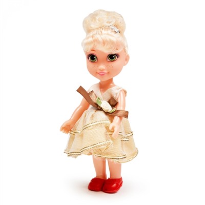 Кукла "Девочка в нарядном платье" (16 см, блондинка)