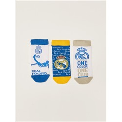 LC Waikiki Real Madrid Ботильоны для мальчиков с рисунком, набор из 3 носков