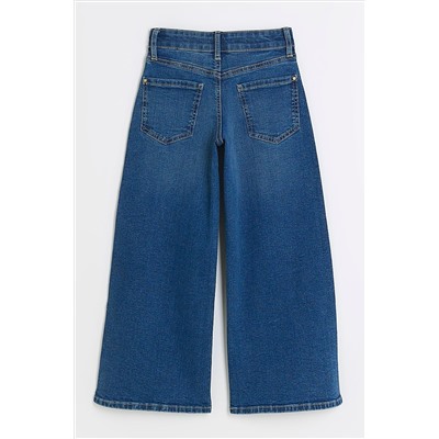 River Island Girls Denim Wide Leg Jeans