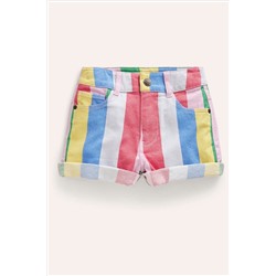 Boden Stripe Denim Shorts