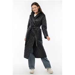 01-10618 Пальто женское демисезонное (пояс) Плащевка черный