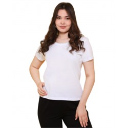 Белый однотонный футболка женская