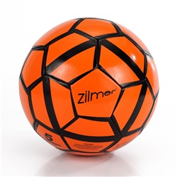%Zilmer мяч футбольный "Первый гол" (размер 5, ПВХ, оранжево-чёрн.)
