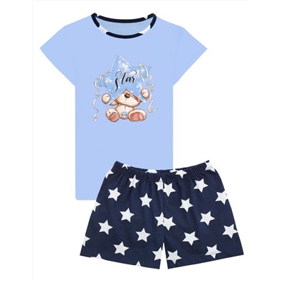 Пижама детская KETMIN МИШКА STAR цв.Голубой (Футболка/Шорты)