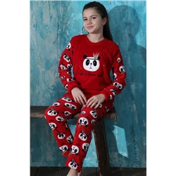 Плюшевый пижамный комплект для девочек Red Life с рисунком панды 2525