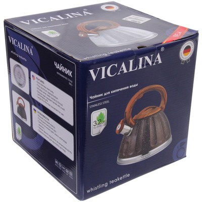 Чайник из нержавеющей стали 3,2л "Vicalina" Бисквит шоколадный VL-0056