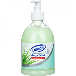 Жидкое крем-мыло LUSCAN Алоэ вера антибактериальное 500мл с курком 1014322