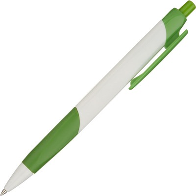 Ручка шариковая Attache Symbol,син.ст.авт.зелен/бел.корп,поднан.лог12шт/уп