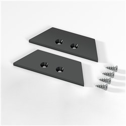 Комплект заглушек черный для накладного алюминиевого профиля светодиодной ленты (1 пара)