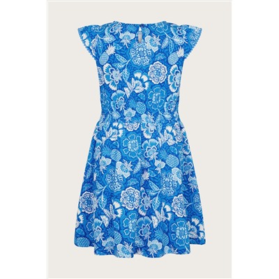 Monsoon Blue Heritage Fruit Print Dress