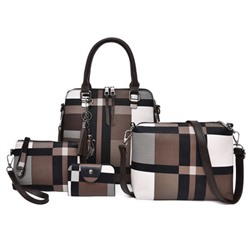 Комплект сумок из 4 предметов, арт А14, цвет: коричневый