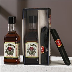 Подарочный набор мужской «На удачу», гель для душа во флаконе виски 250 мл и мыло в форме сигары