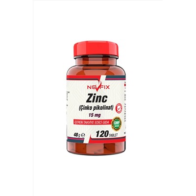 Nevfix Zinc Çinko Pikolinat 15 Mg 120 Tablet