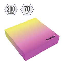 Блок для записей Berlingo "Radiance" 8,5*8,5*2см, розово-желтый, на склейке (LNn-00052)