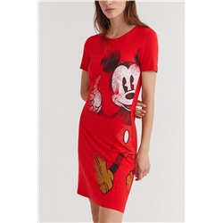 Vestido recto Mickey Disney Rojo