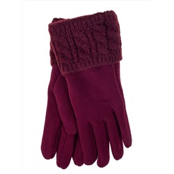 Утепленные женские перчатки, цвет бордовый