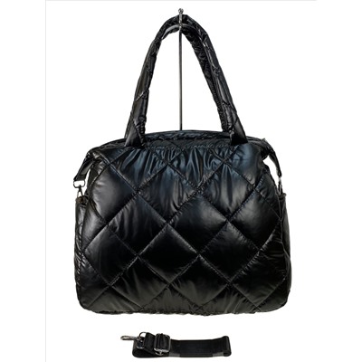 Cтильная женская сумка-шоппер из водооталкивающей ткани, цвет черный