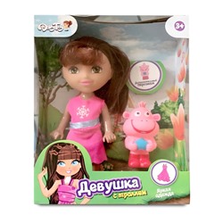 %DollyToy Набор игрушек  "Девушка с троллем" (кукла 15 см, тролль, в ассорт.)