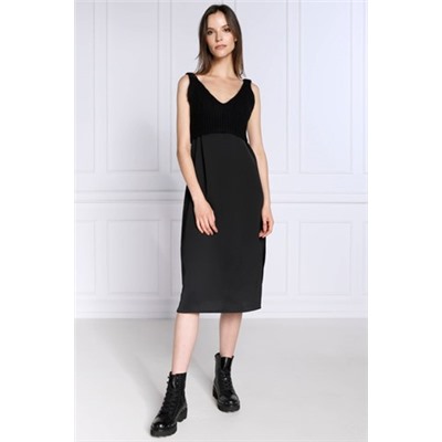 Vestido midi - Negro