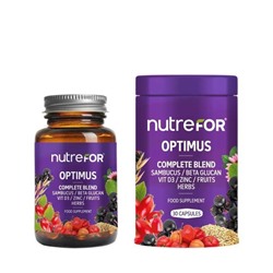 Мульти витамины +черная бузина Nutrefor Optimus 30 Kapsül Бета-глюкан черной бузины Витамин D3